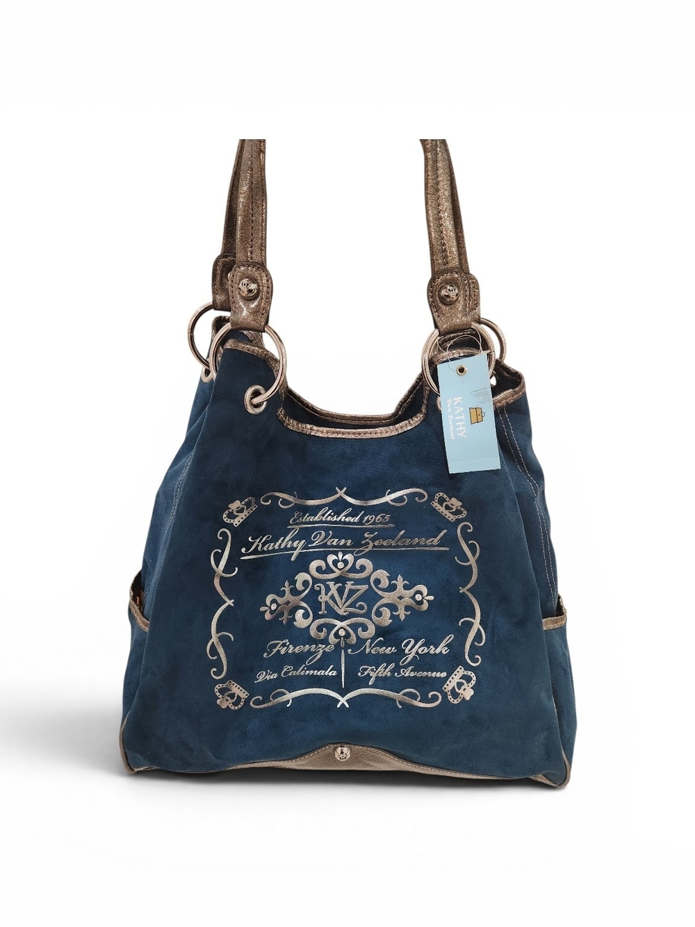 Kathy Van Zeeland Vintage Y2K ✨️ Sac à main bleu | Neuf | 120 $